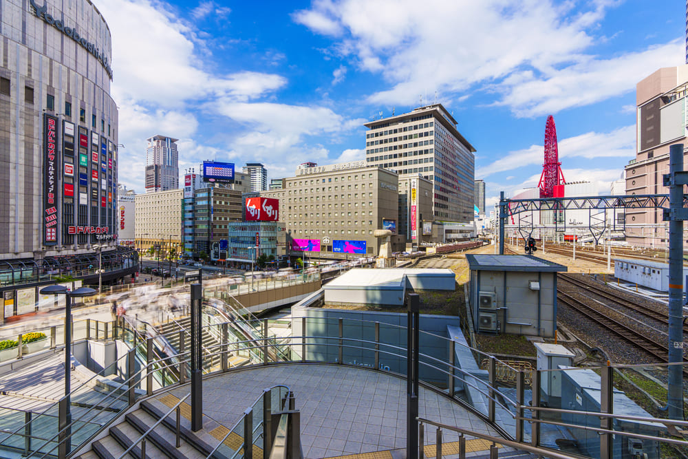 梅田・大阪駅周辺の街並み