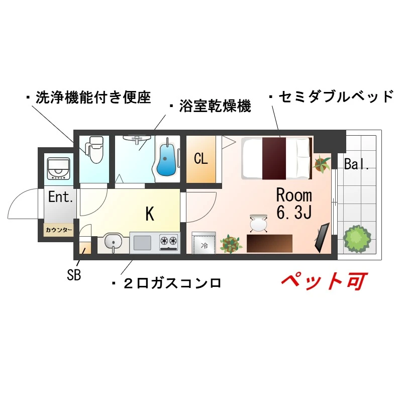 大阪府大阪市中央区南久宝寺町１丁目 間取図