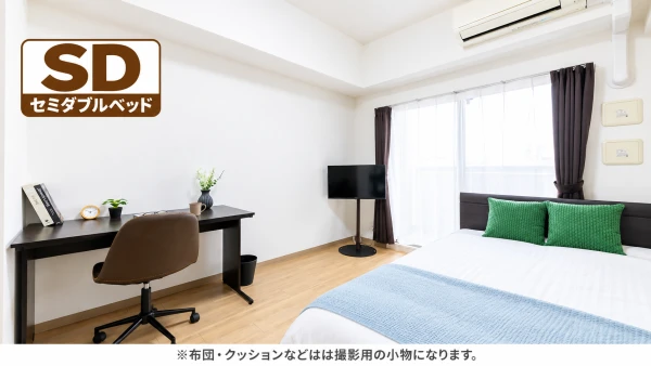 【大阪メトロ 松屋町 徒歩４分】SステイEL松屋町SOUTH｜wi-fiレンタル可｜オートロック付き分譲マンション｜１K・セミダブルベッドの物件画像