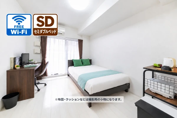 【JR桜ノ宮駅 徒歩４分】SステイRH桜宮リバーテラス｜Wi-Fi無料｜オートロック付き分譲マンション｜１K・セミダブルベッドの物件画像