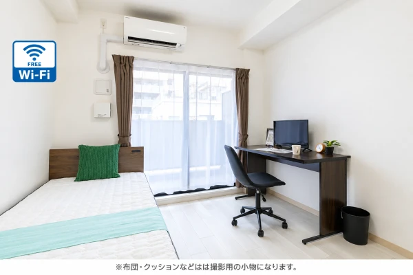 【大阪メトロ 朝潮橋 徒歩５分】SステイRHアーバンフロー朝潮橋｜Wi-Fi無料｜オートロック付き分譲マンション｜ペット可｜１K・シングルベッドの物件画像