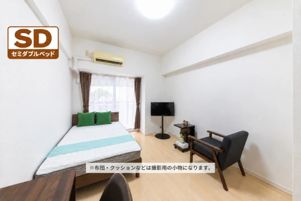 【JR野田駅 徒歩５分】SステイSW堂島川・野田・玉川｜wi-fiレンタル可｜オートロック付き分譲マンション｜１K・セミダブルベッドの物件画像