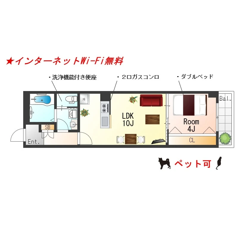 大阪府大阪市西区九条３丁目 間取図