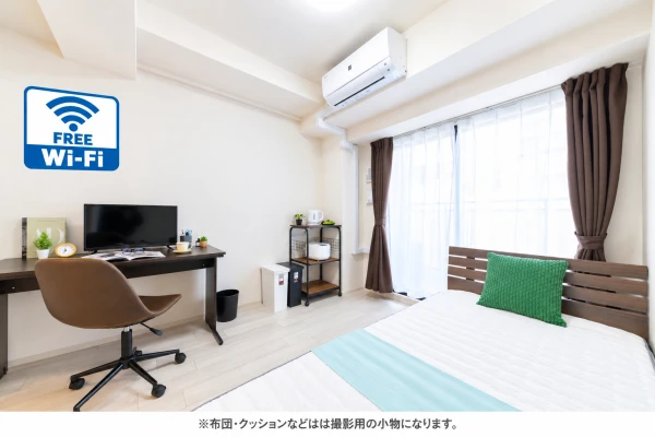 【阪神なんば線 九条 徒歩10分】SステイRH九条アーバンイール｜Wi-Fi無料・オートロック付き分譲マンション｜ペット可｜１K・シングルベッドの物件画像