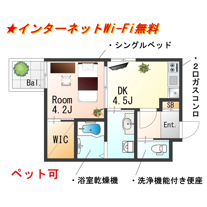 大阪府枚方市南中振１丁目 間取図