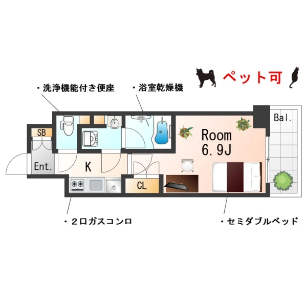大阪府大阪市淀川区十三東1丁目10-19 間取図