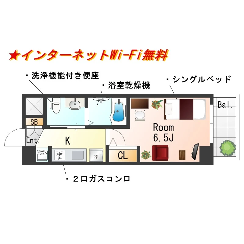 大阪府大阪市浪速区大国２丁目 間取図