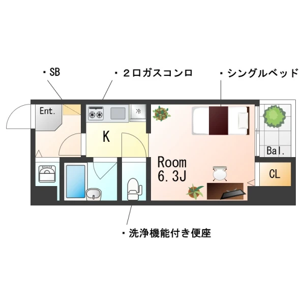大阪府大阪市港区築港４丁目1-5 間取図