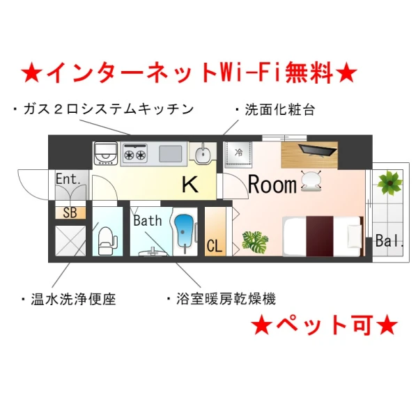 大阪府大阪市港区市岡1丁目1-6 間取図