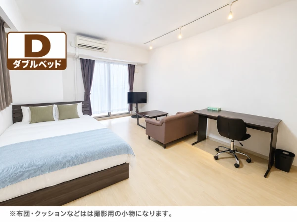 【南海本線 堺駅 徒歩５分】Sステイ堺駅前フェニックス通｜Wi-Fiレンタル可｜オートロック付き分譲マンション｜１K・ダブルベッドの物件画像