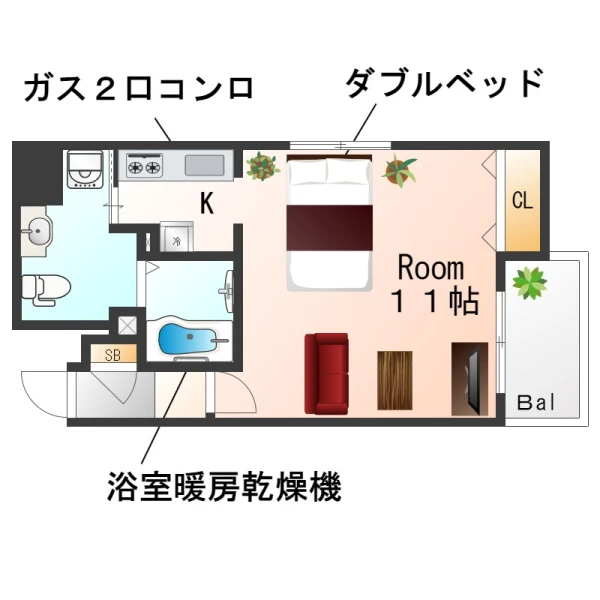 大阪府堺市堺区住吉橋町2丁1-15 間取図