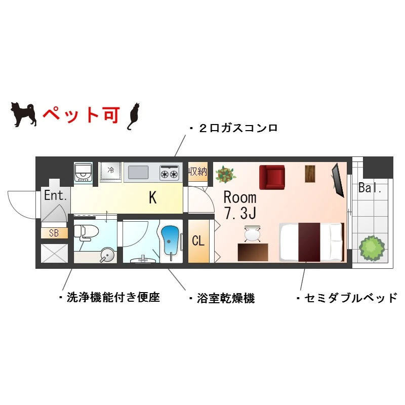 大阪府大阪市淀川区十三東１丁目 間取図