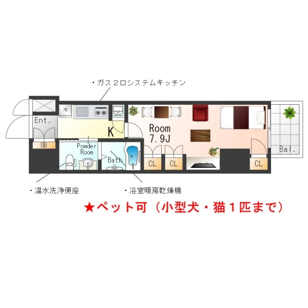 大阪府大阪市淀川区十三本町1丁目6-19 間取図