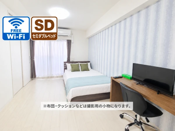 【谷町四丁目駅 徒歩５分】SステイFF本町イースト｜Wi-Fi無料｜オートロック付き分譲マンション｜ペット可｜１K・セミダブルベッドの物件画像