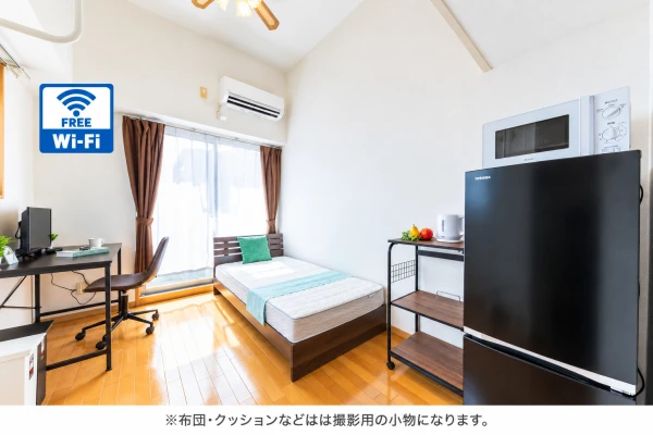 【阪神なんば線 九条 徒歩８分】SステイEC難波WEST－SIDE大阪ドーム前｜Wi-Fi無料・オートロック付き分譲マンション｜ペット可｜１K・シングルベッドの物件画像
