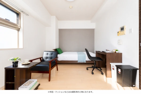 【JR弁天町 徒歩６分】Sステイ弁天町クリスタルグランツ大阪BAY｜Wi-Fiレンタル可｜オートロック付き分譲マンション｜ペット可１K・シングルベッドの物件画像