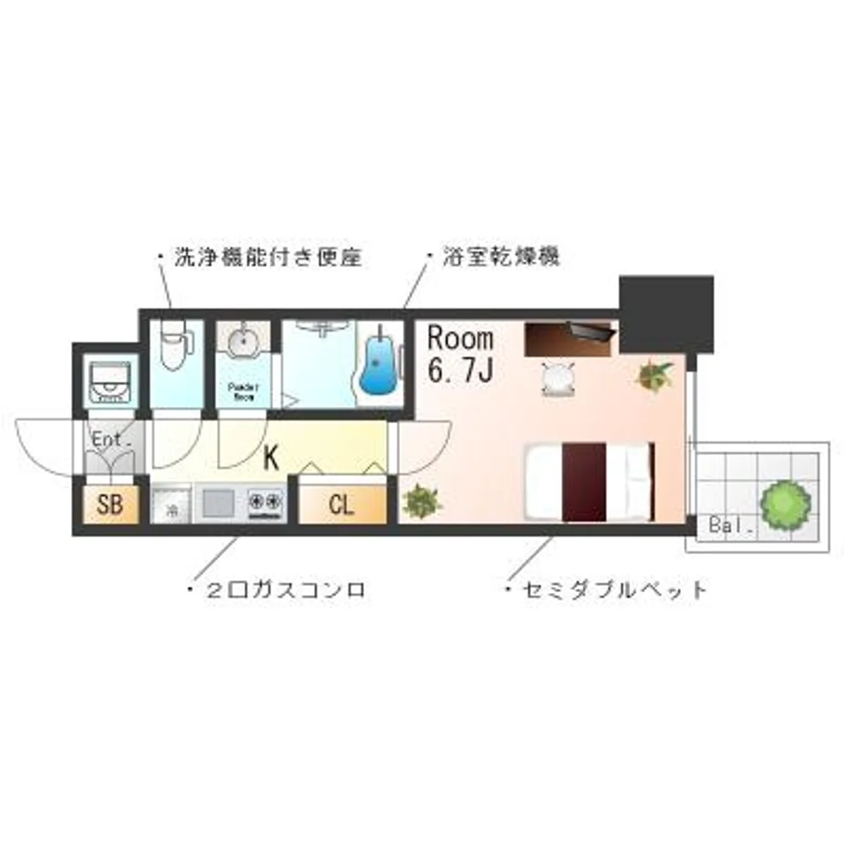 大阪府大阪市中央区農人橋２丁目 内観写真