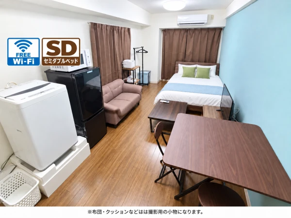 【JR新大阪 徒歩9分】Sステイ新大阪レジデンス3号館｜Wi-Fi無料・オートロック｜ワンルーム・セミダブルベッドの物件画像