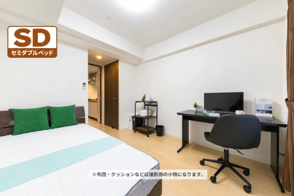 【大阪メトロ 西大橋 徒歩４分】SステイRH心斎橋ヴィータ｜wi-fiレンタル可｜オートロック付き分譲マンション｜１K・セミダブルベッドの物件画像