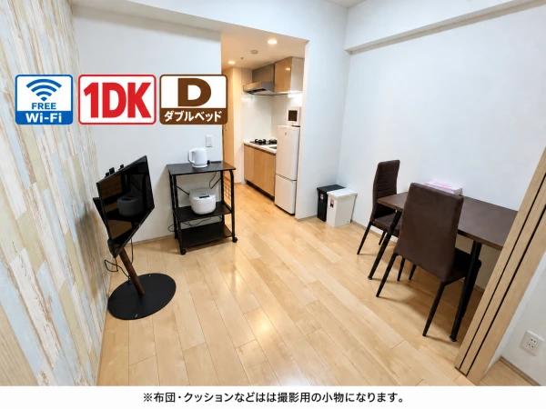 【南海本線 七道 徒歩７分】Sステイ堺綾之町SOAR｜Wi-Fi無料｜オートロック｜ペット可｜１DK・ダブルベッドの物件画像