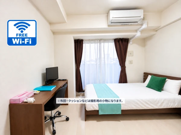 【江坂駅 徒歩5分】SステイFS江坂広芝町|Wi-Fi無料|オートロック付き分譲マンション|1K・シングルベッドの物件画像