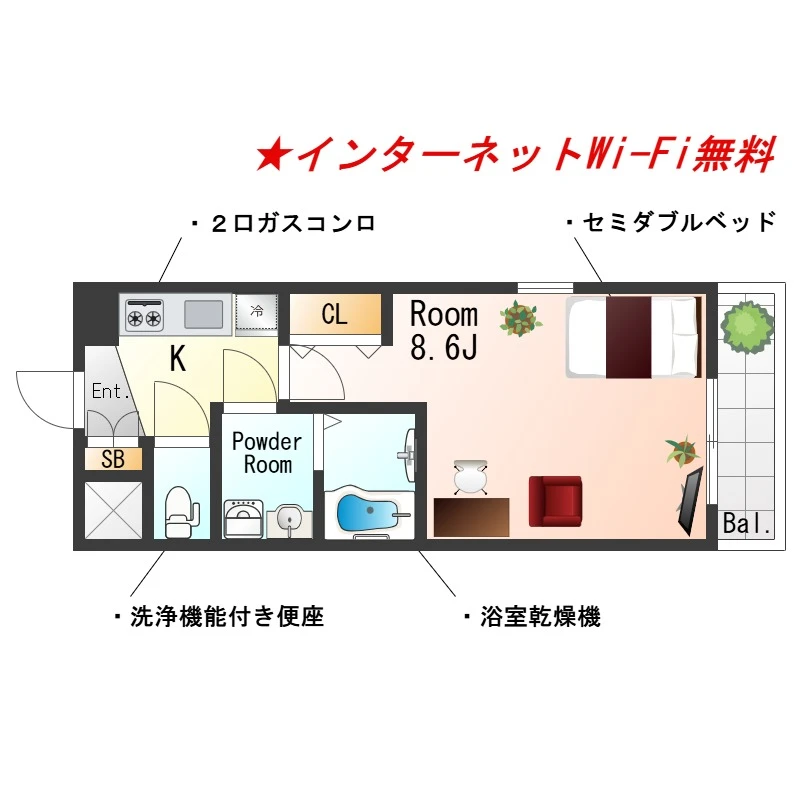 大阪府大阪市港区南市岡３丁目 間取図