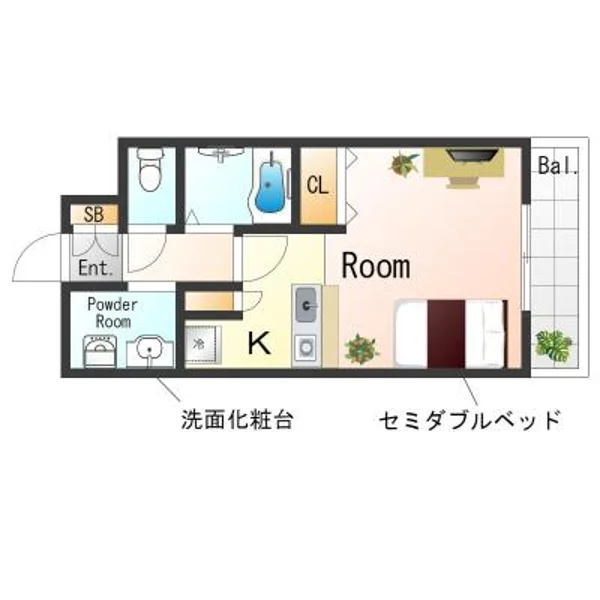 大阪府守口市京阪北本通4-13 間取図
