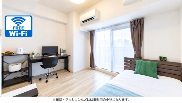 【近鉄 大阪上本町 徒歩４分】SステイPS上町台クレスト｜Wi-Fi無料｜オートロック付き分譲マンション｜１K・シングルベッドの物件画像