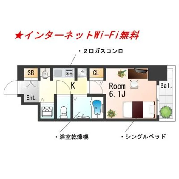 大阪府大阪市西区西本町1丁目14-8 間取図