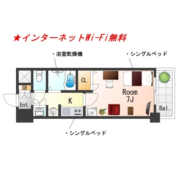大阪府大阪市中央区東心斎橋１丁目3-23 間取図