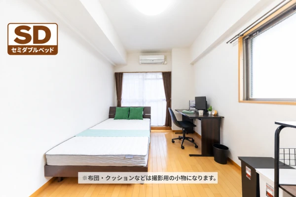 【南森町駅 徒歩１分】SステイEL南森町駅前｜Wi-Fiレンタル可｜オートロック付き分譲マンション｜１K・セミダブルベッドの物件画像