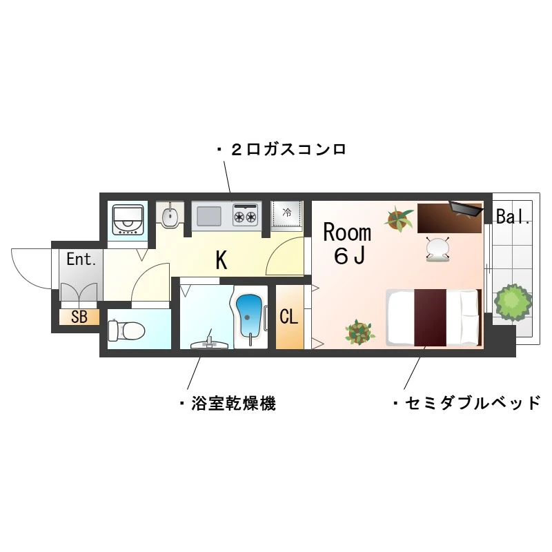 大阪府大阪市此花区西九条３丁目 間取図