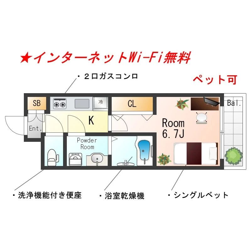 大阪府大阪市西区九条南３丁目 間取図