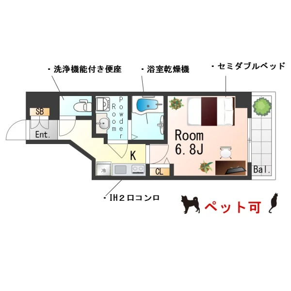 大阪府大阪市西区立売堀４丁目9-3 間取図