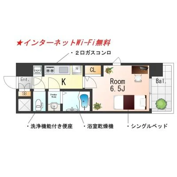 大阪府大阪市西淀川区野里１丁目21-20 間取図