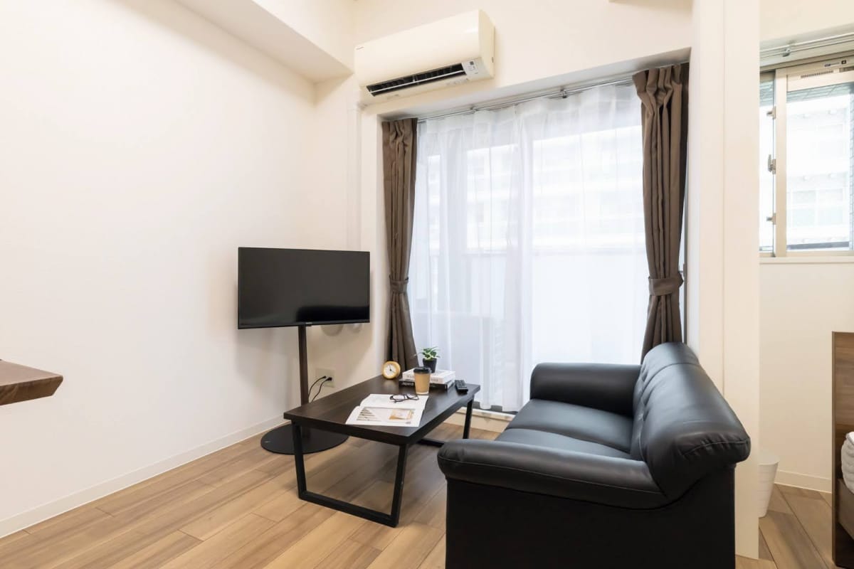  ★SステイPS北浜オリジン【禁煙ルーム・Wi-Fi無料・１LDK・ダブルベッド】★インターネットWi-Fi無料・浴室暖房乾燥機・独立洗面化粧台・ウォシュレット・ガス２口Kなど設備充実★