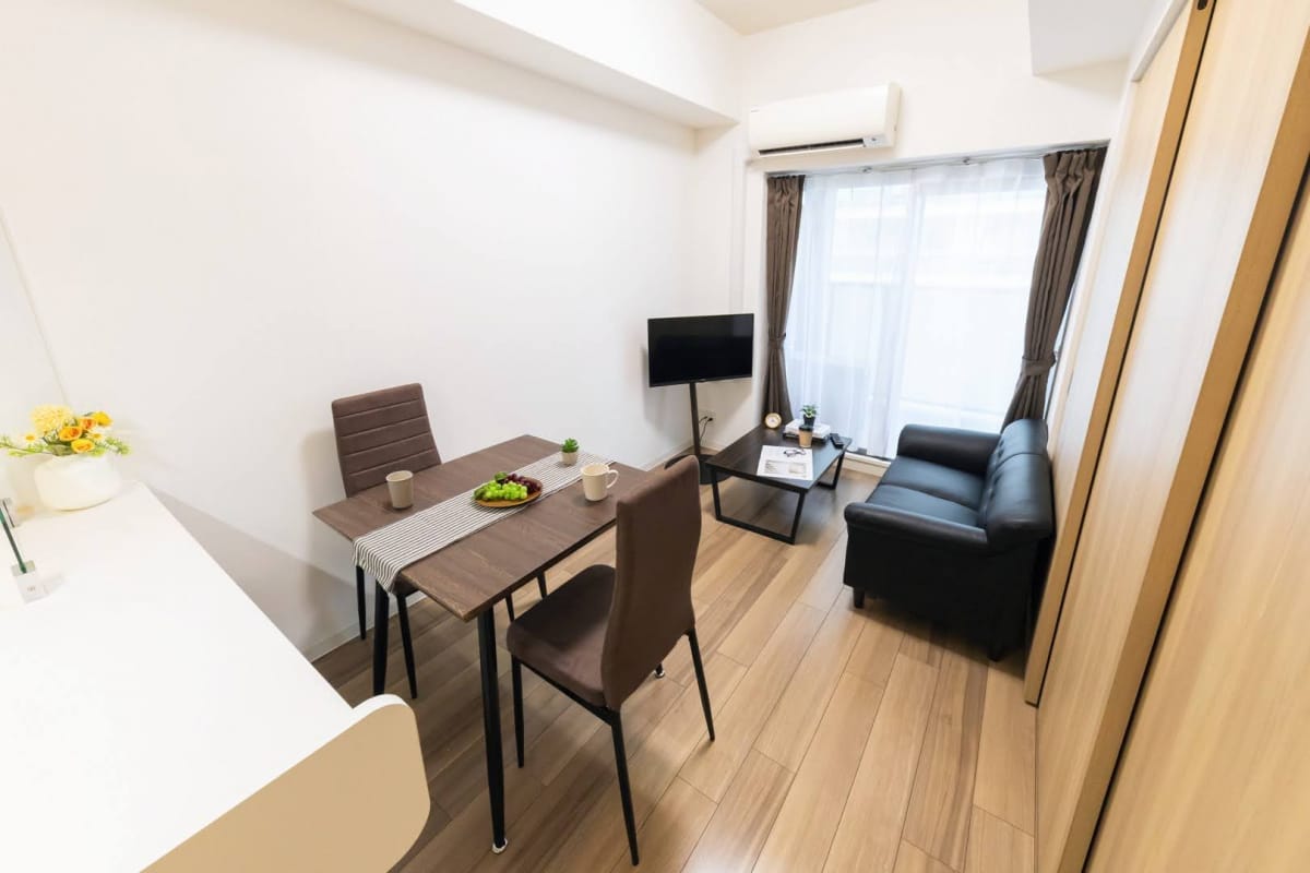  ★SステイPS北浜オリジン【禁煙ルーム・Wi-Fi無料・１LDK・ダブルベッド】★インターネットWi-Fi無料・浴室暖房乾燥機・独立洗面化粧台・ウォシュレット・ガス２口Kなど設備充実★