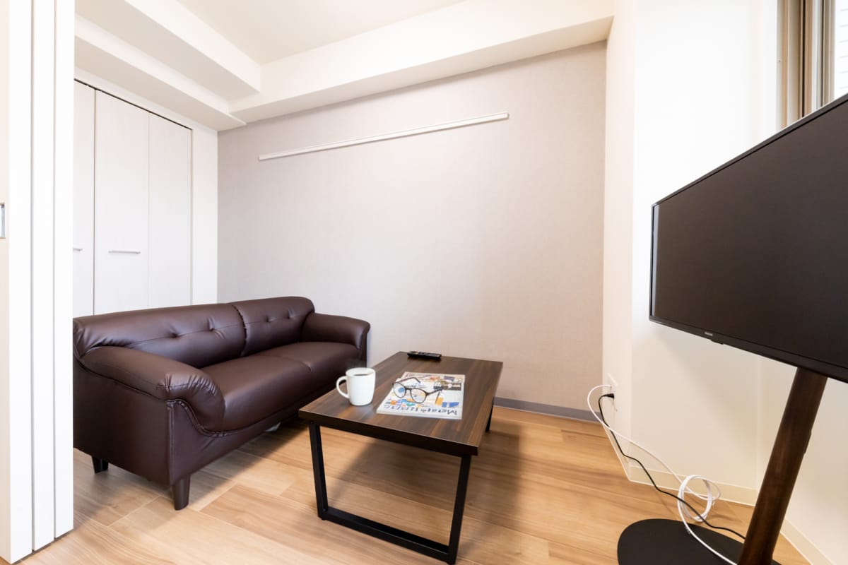 ★SステイPS新大阪ジェイズ【禁煙ルーム・1LDK・Wi-Fi無料・ダブルベッド】★独立洗面台・浴室乾燥機・温水洗浄便座・ガス2口カウンターKなど設備充実★