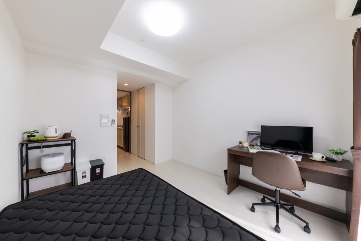 ★SステイRH桜宮リバーテラス【禁煙ルーム・１K・Wi-Fi無料・セミダブルベッド】★独立洗面台・浴室乾燥機・ウォシュレット・ガス2口K★ペット可★