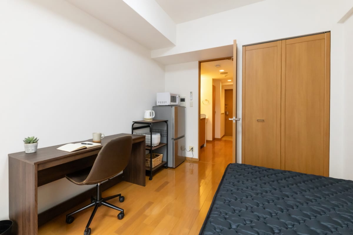 ★SステイEPミッドプレイス堺筋本町【禁煙ルーム・1K・セミダブル ベッド・Wi-Fiレンタル可】★浴室乾燥機・独立洗面化粧台・ウォシュレ ット・ガスキッチン・オートロックなど設備充実★ペット相談可★