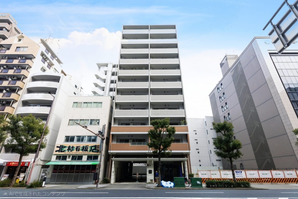 ★SステイEL天満橋【禁煙ルーム・１DK・ダブルベッド】★インターネットWi-Fiレンタル可★独立洗面台・ガスキッチン・オートロック★分譲マンション★