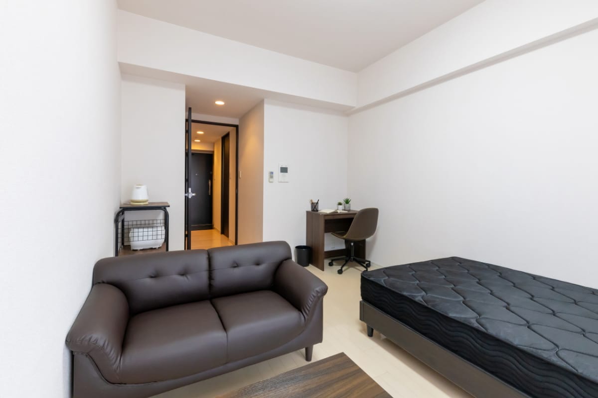 ★SステイCクラウン天王寺【禁煙ルーム・１K・セミダブルベッド】★インターネットWi-Fiレンタル可★独立洗面台・ウォシュレット・ガス2口K・オートロック★ペット可★