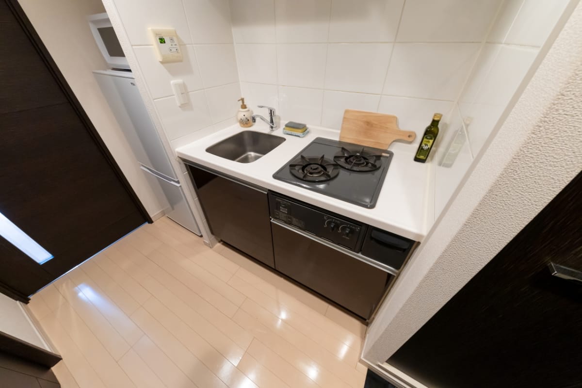 ★SステイCクラウン天王寺【禁煙ルーム・１K・セミダブルベッド】★インターネットWi-Fiレンタル可★独立洗面台・ウォシュレット・ガス2口K・オートロック★ペット可★