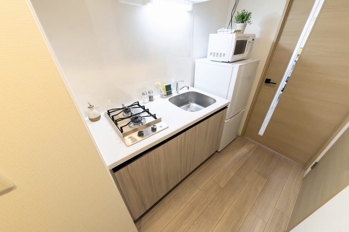 ★SステイRH淡路駅前【禁煙ルーム・1K・Wi-Fi無料・セミダブルベッド】★ウォシュレット・独立洗面化粧台・浴室乾燥・ガス2口K・オート ロックなど設備充実★ペット可★